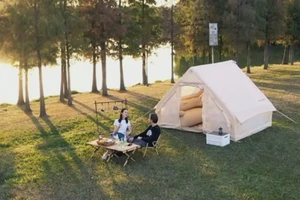 WISE TIGER: Day and Night Camping Experience with One-click Inflatable Tent