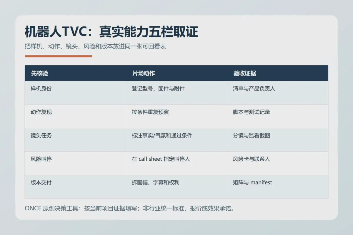 如何验证机器人TVC广告片团队的真实能力？