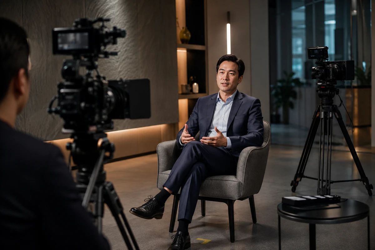 采访者只能坐一个位置吗？深圳企业宣传片多机位访谈拍摄公司的双机答案
